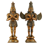 Pure Brass Hanuman Garuda Vintage Bronze 22" Divine Duo | Jaipurio